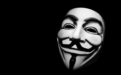 Download 4k Mask Black&White Anonymous Hacker Wallpaper | Wallpapers.com