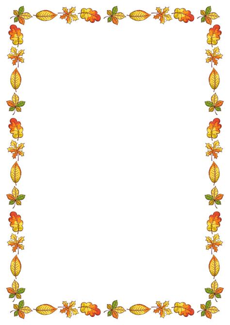 Fall Page Borders - 10 Free PDF Printables | Printablee | Printable border, Templates printable ...