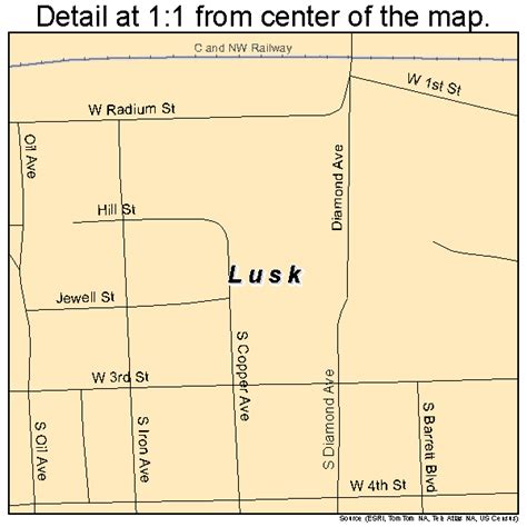 Lusk Wyoming Street Map 5648530