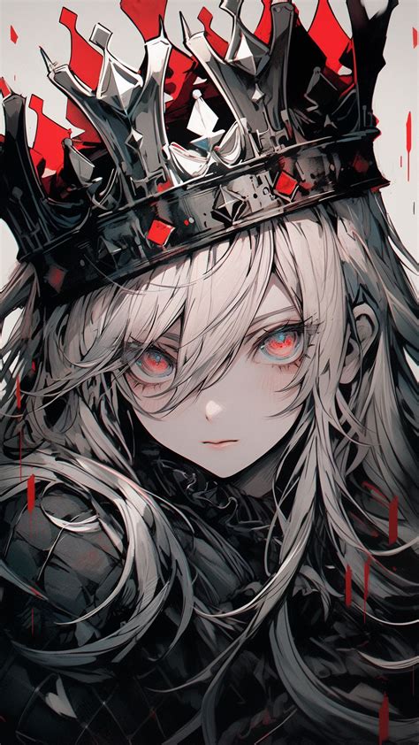 Download wallpaper 938x1668 king, crown, anime, art iphone 8/7/6s/6 for ...