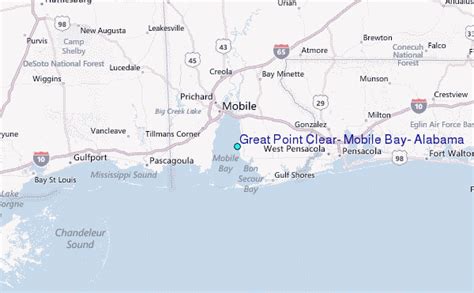 Great Point Clear, Mobile Bay, Alabama Tide Station Location Guide