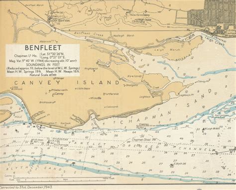 Map of Canvey dated 1943 | 20th Century Maps | CanveyIsland.org