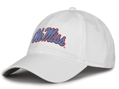 Ole Miss Powder Blue Script Relaxed Gamechanger Hat White | Rebel Bookstore