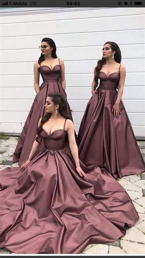 Rose Gold Wedding Gown Lovely Bridesmaids ð Iyawo In 2019 | Vestidos de dama de honor elegantes ...