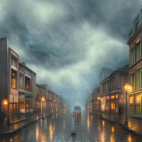 Rainy Cityscape · Creative Fabrica