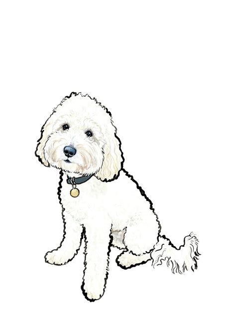 White Cockapoo Print White Cockapoo Wall Art | Etsy UK