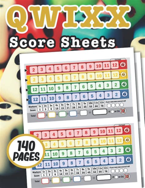 Buy Qwixx Score Sheets: 280 Colored Dice Game Score Pads for Scorekeeping-Qwixx Game Sheets ...