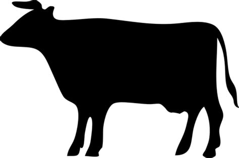 Cow Silhouette Outline at GetDrawings | Free download