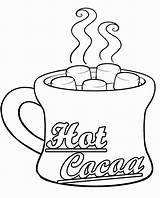 Hot Chocolate Coloring Page Beautiful Cocoa Mug Sheet  sketch template