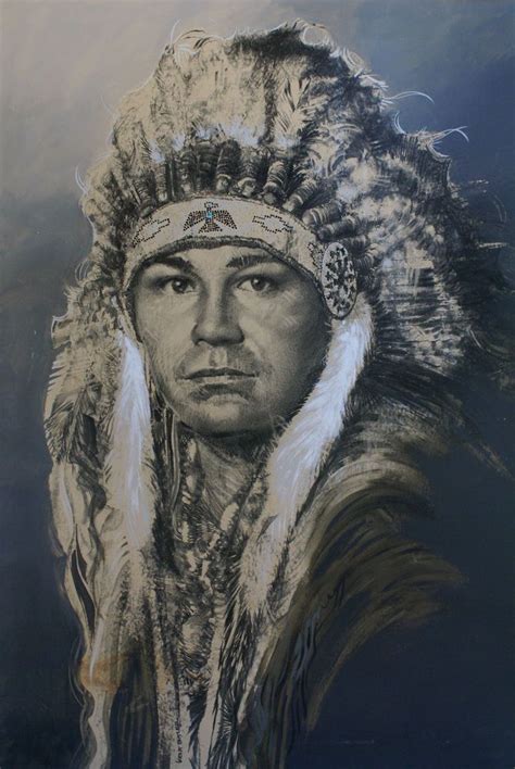 BIG Native American Indian Chief Western Art Acrylic Painting Signed Kent Butler | eBay ...