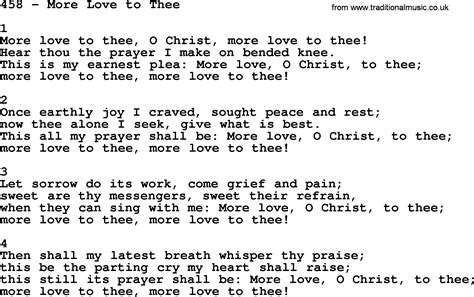 Adventist Hymnal, Song: 458-More Love To Thee, with Lyrics, PPT, Midi ...