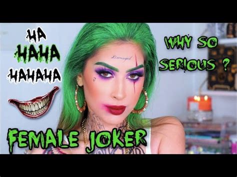 Female Joker Halloween Joker Makeup - Grunge Makeup - Medium