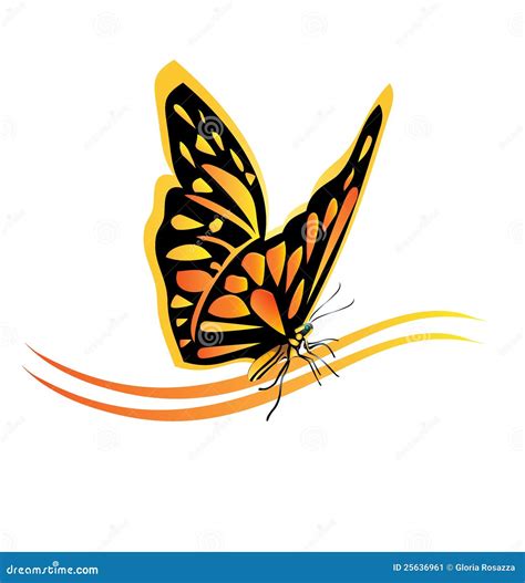 Monarch Butterfly Logo Stock Image - Image: 25636961