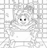 Take A Shower Coloring Pages sketch template