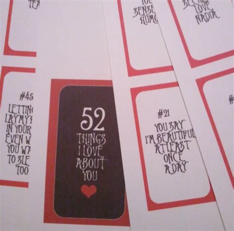 52 Reasons Why I Love You Cards Templates - Professional Template