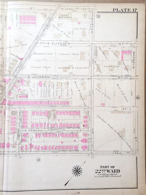 Germantown Map City of Philadelphia Atlas Original 1923 Hand - Etsy