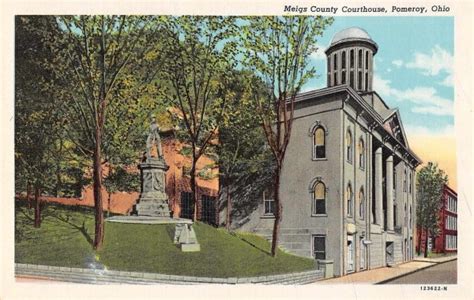 Pomeroy Ohio Meigs County Courthouse Antique Postcard (J38337) - Mary L ...