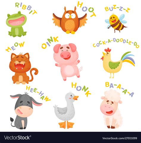 Set cartoon animals talking Royalty Free Vector Image