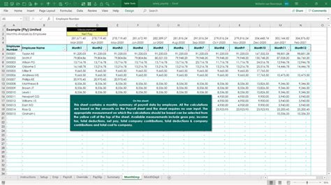 Salary Sheet Excel Template