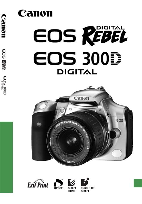 User manual Canon EOS 300D (English - 140 pages)