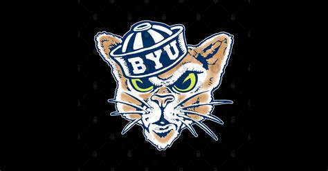 Vintage BYU mascot logo - Byu - Sticker | TeePublic