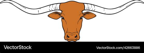 Longhorn head - texas design bull icon Royalty Free Vector