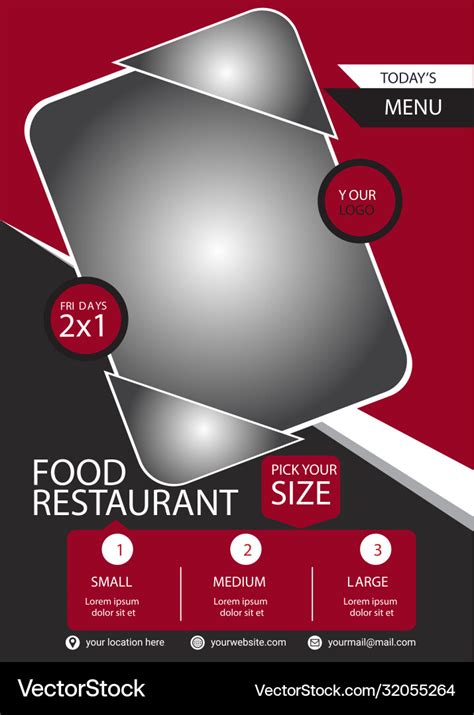 Food restaurant flyer template Royalty Free Vector Image