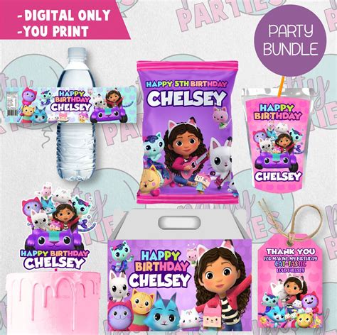 GABBY'S DOLLHOUSE BIRTHDAY PARTY SUPPLIES | Cat birthday party, Cat themed birthday party ...