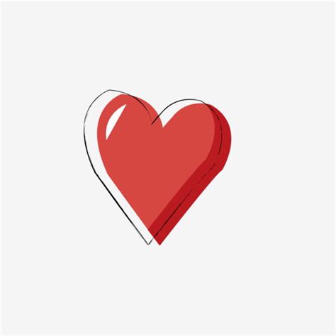 Hand Drawn Heart Clipart PNG Images, Cute Hand Drawn Wind Red Love ...