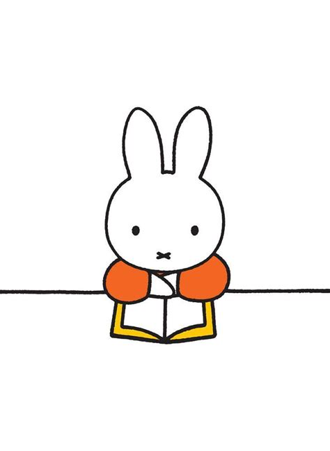 Miffy Reading a Book Mini Poster | Bunz | Libros Ilustrados, Ilustraciones, Lectores