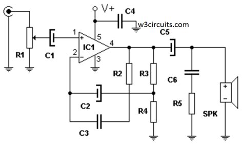 10W Audio Amplifier Circuit Diagram