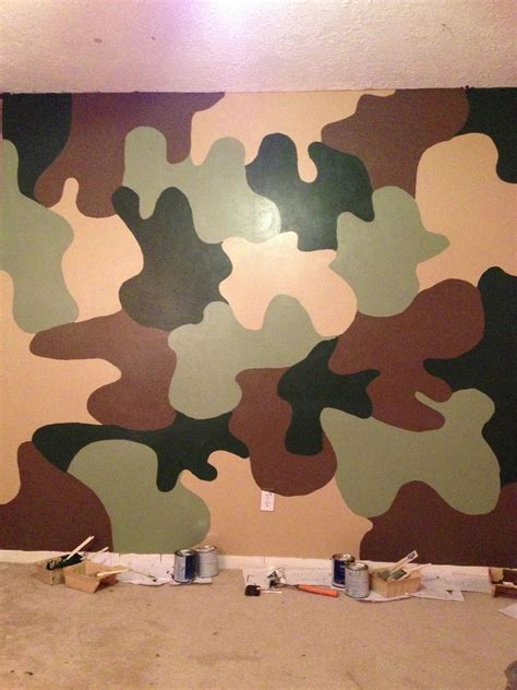 Pin by Tara Lynn Meraz on Home | Camo rooms, Camo wall, Army bedroom