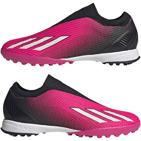 adidas | X .3 Laceless Astro Turf Football Boots | Pink/Black ...