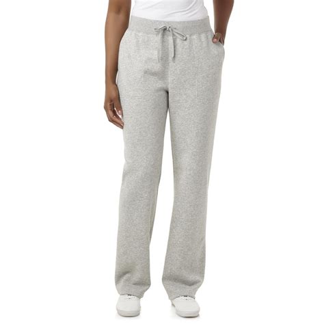 Laura Scott Womens Fleece Pants Sweatpants Tabby Gray Heather Large NEW