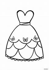 Coloriages Robes Coloriage Gratuit à Imprimer  WONDER DAY sketch template