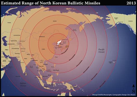 Eric Olason - Mapmaker - Cartographic Artist - ICBM Ranges by Nation (5 maps)