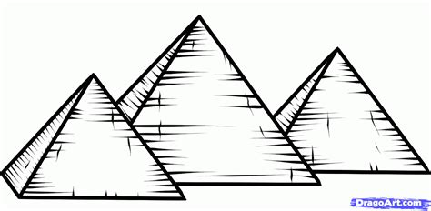 How to Draw the Pyramids of Giza, Pyramids of Giza, Step by Step, Buildings, Landmarks & Places ...