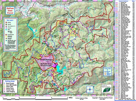 DuPont State Forest Trail map - Brevard North Carolina • mappery