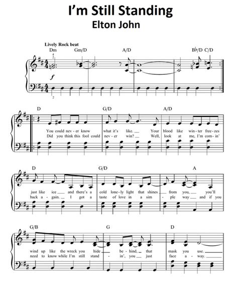 I'm Still Standing - Elton John | Piano Sheet Music