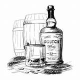 Whiskey Drawing Stock Illustrations – 12738  sketch template