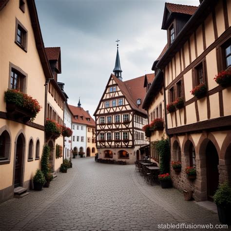 Medieval German Town Architecture | Stable Diffusion Online