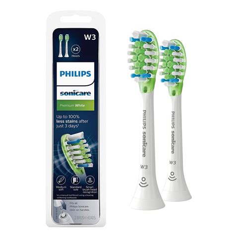 Philips Sonicare Premium White Replacement Toothbrush Heads, HX9062/65, Brushsync Technology ...