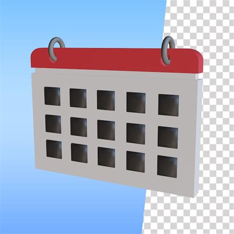 Premium PSD | Calendar 3d modeling icon