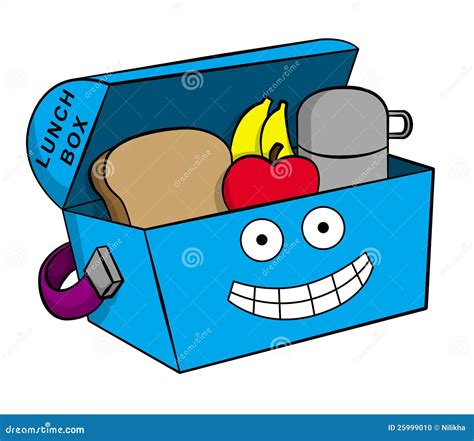 Happy lunchbox stock illustration. Illustration of nutrition - 25999010