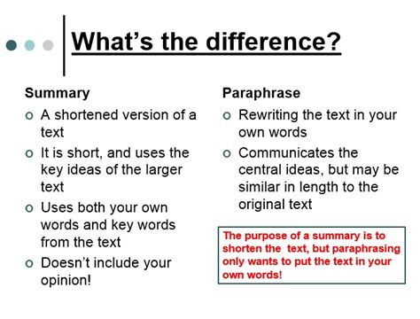 Paraphrase vs summarize - moonlopi