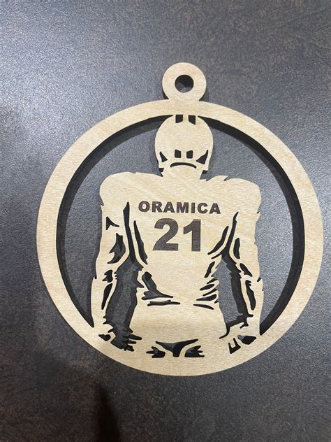 Football Player Christmas Ornament Customized With Your Name - Etsy