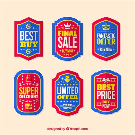 Free Vector | Sale labels collection with many colors