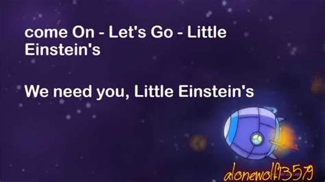 Little Einstein's Lyrics - YouTube