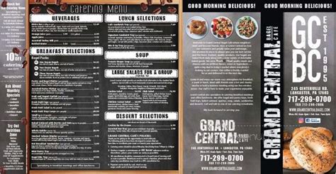 Menu of Grand Central Bagel Cafe in Pleasantville, NY 10570