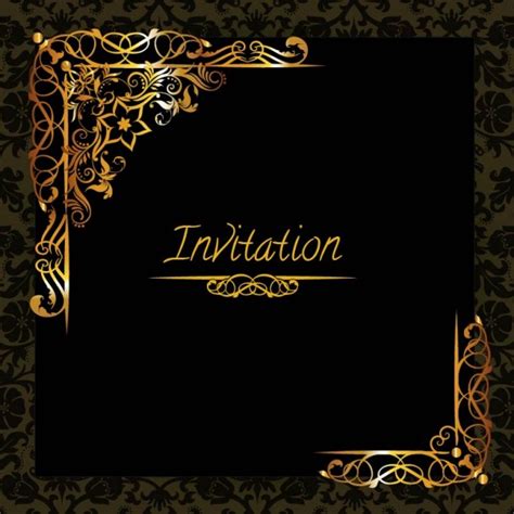 birthday dinner invitations for her templates - Google Search | Black and gold invitations, Gold ...